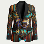 Ma’at Eye of Horus Blazer Egyptian Feather Celebrating Truth