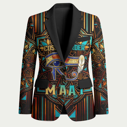Ma’at Eye of Horus Blazer Egyptian Feather Celebrating Truth