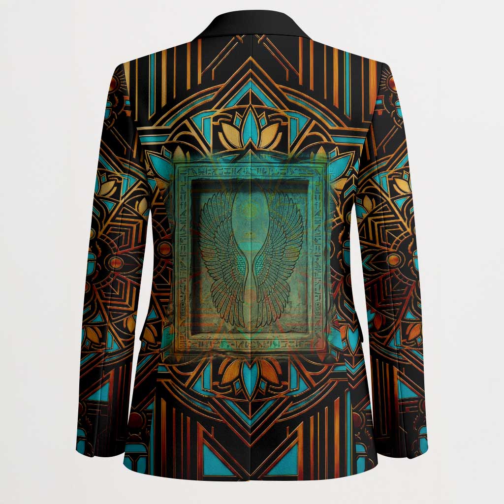 Ma’at Eye of Horus Blazer Egyptian Feather Celebrating Truth