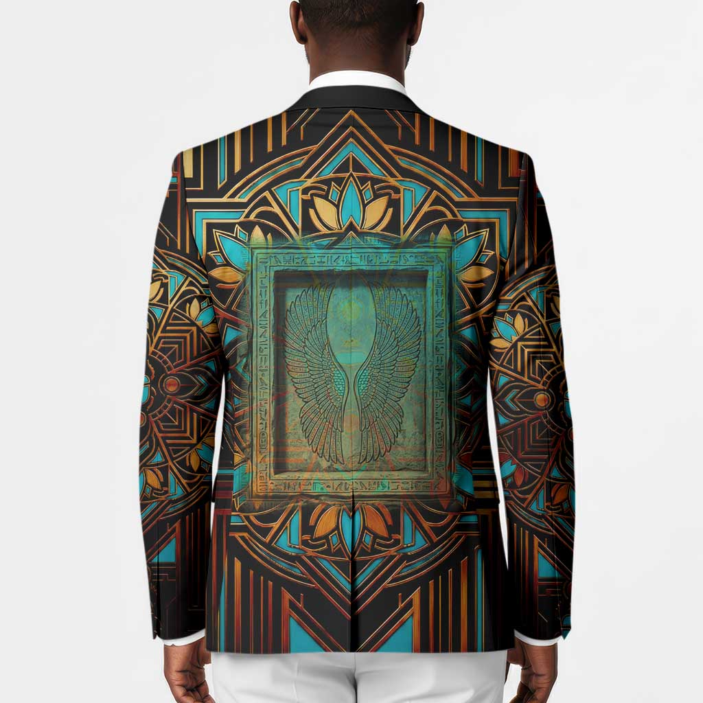 Ma’at Eye of Horus Blazer Egyptian Feather Celebrating Truth