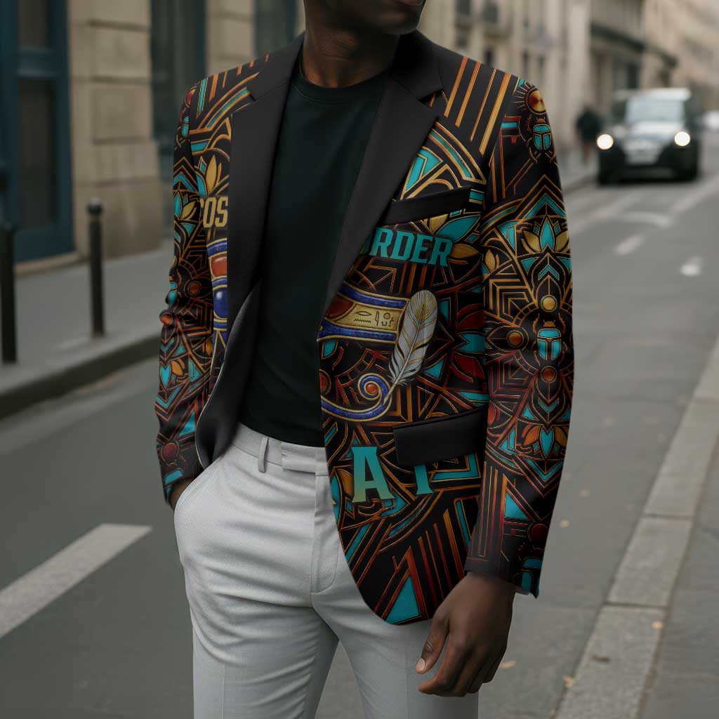 Ma’at Eye of Horus Blazer Egyptian Feather Celebrating Truth