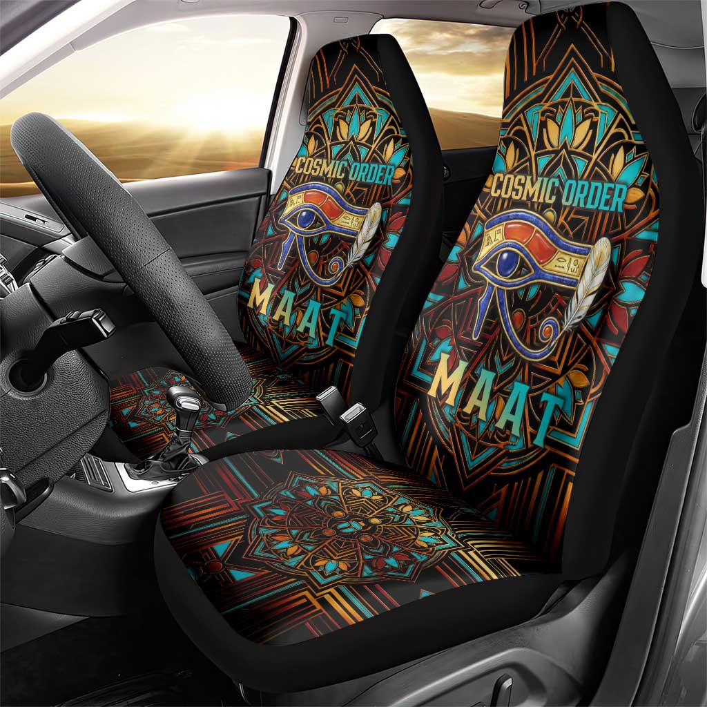 Ma’at Eye of Horus Car Seat Cover Egyptian Feather Celebrating Truth