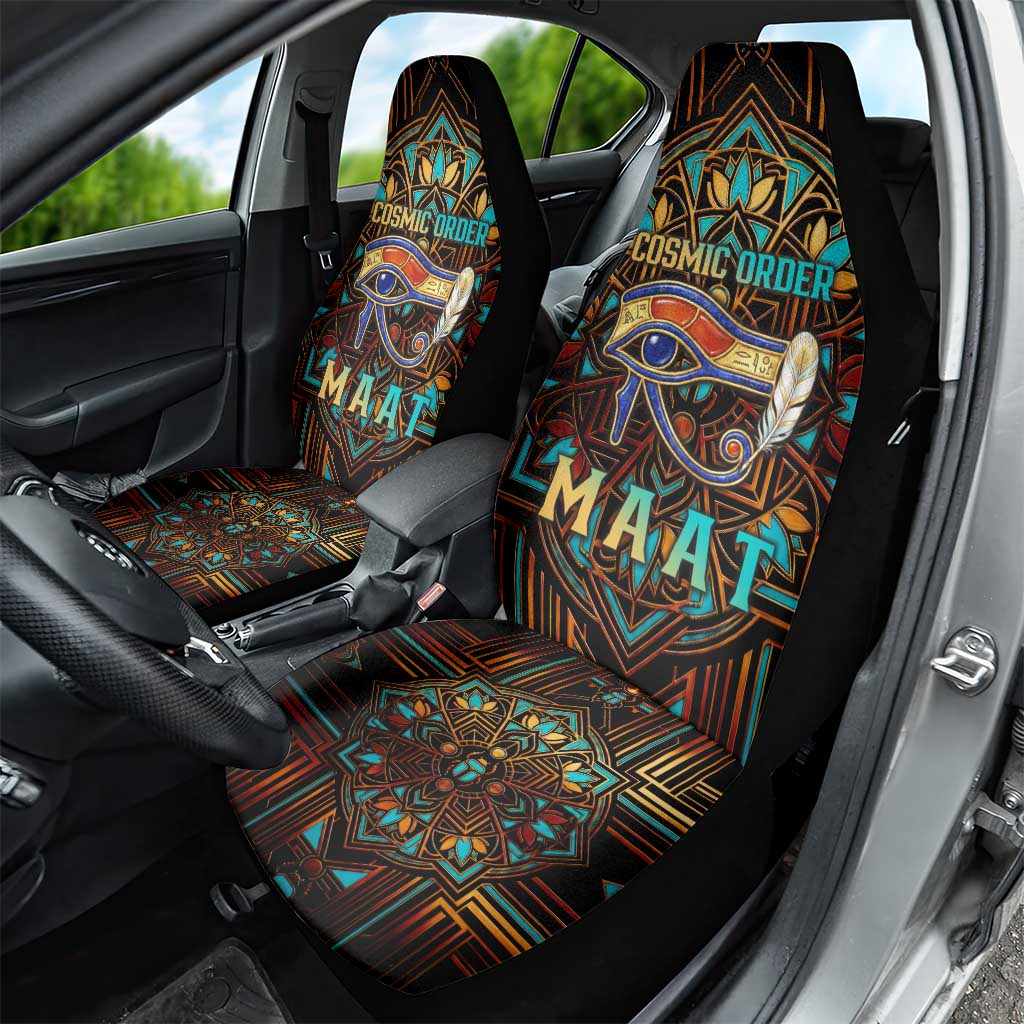Ma’at Eye of Horus Car Seat Cover Egyptian Feather Celebrating Truth