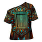 Ma’at Eye of Horus Cross Shoulder Shirt Egyptian Feather Celebrating Truth