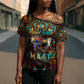 Ma’at Eye of Horus Cross Shoulder Shirt Egyptian Feather Celebrating Truth