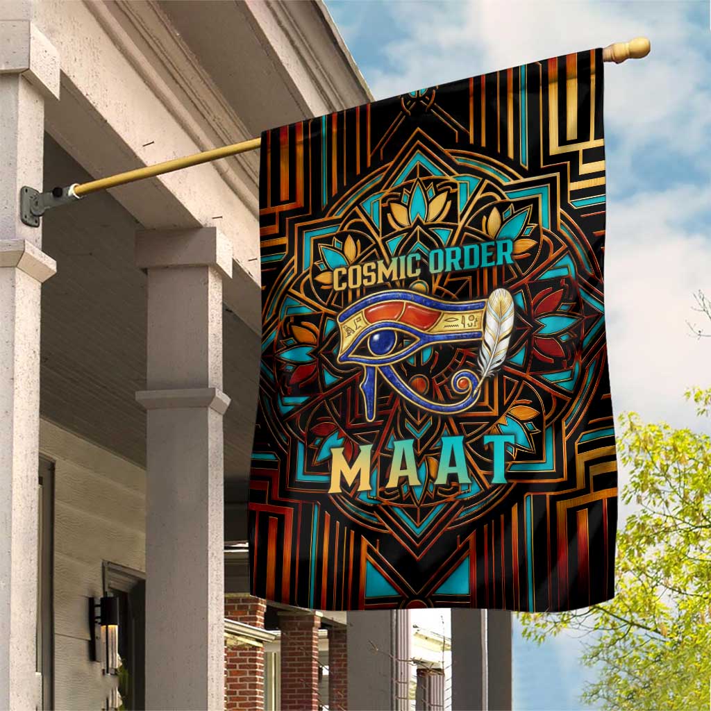 Ma’at Eye of Horus Garden Flag Egyptian Feather Celebrating Truth