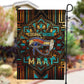 Ma’at Eye of Horus Garden Flag Egyptian Feather Celebrating Truth