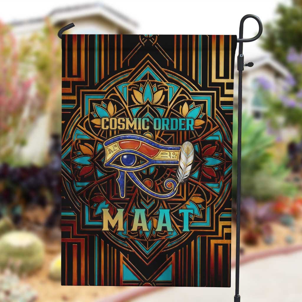 Ma’at Eye of Horus Garden Flag Egyptian Feather Celebrating Truth