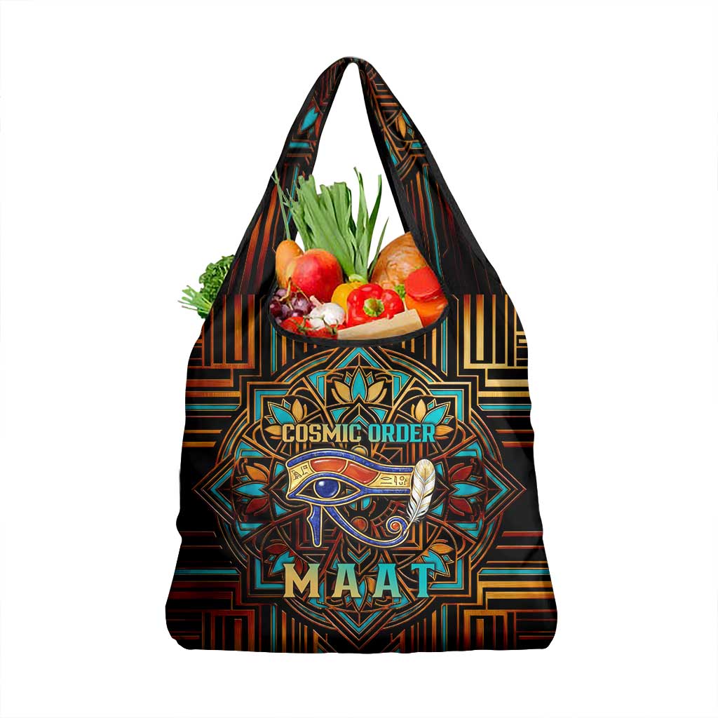 Ma’at Eye of Horus Grocery Bag Egyptian Feather Celebrating Truth