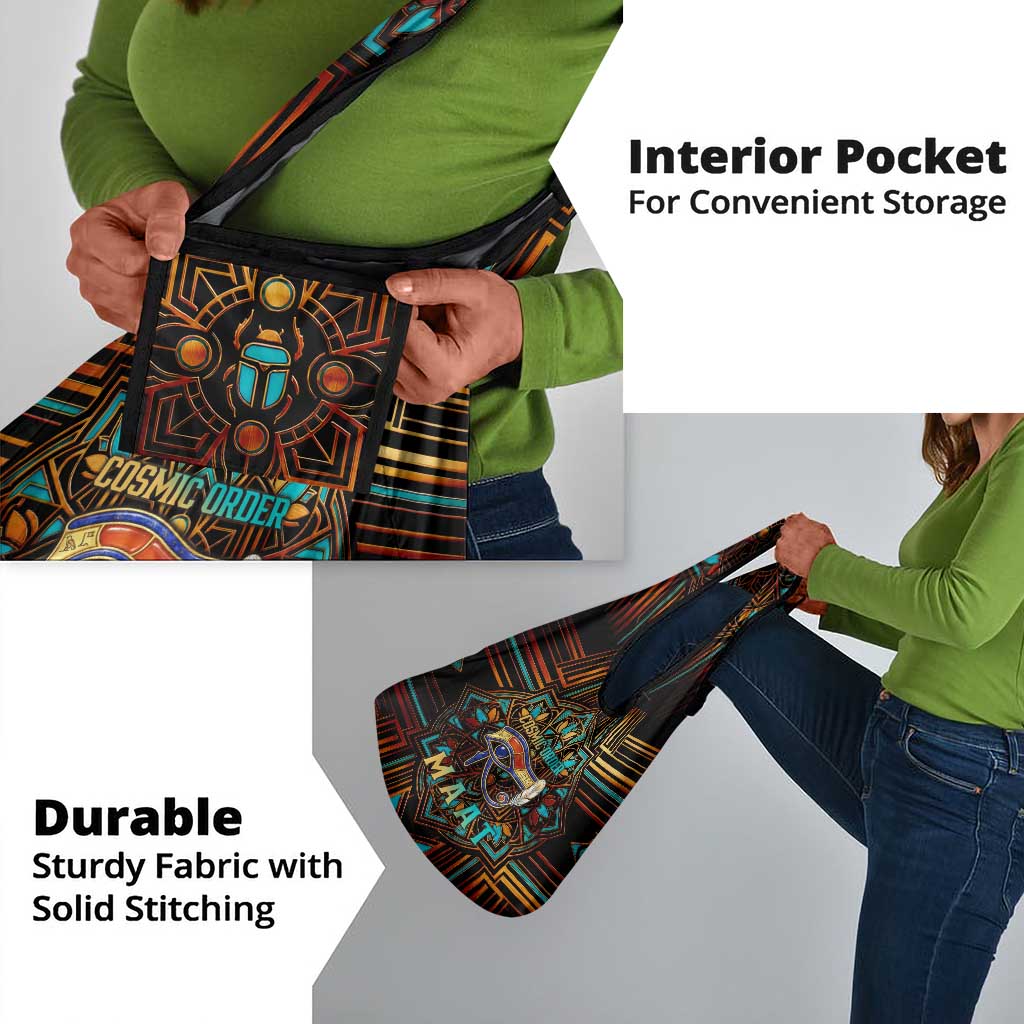 Ma’at Eye of Horus Grocery Bag Egyptian Feather Celebrating Truth