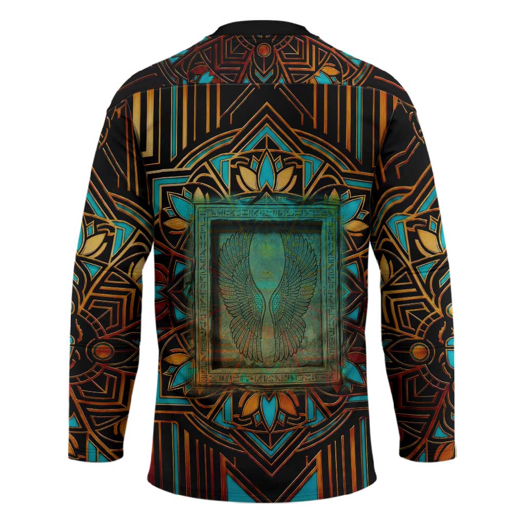 Ma’at Eye of Horus Hockey Jersey Egyptian Feather Celebrating Truth