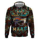 Ma’at Eye of Horus Hoodie Egyptian Feather Celebrating Truth