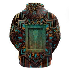 Ma’at Eye of Horus Hoodie Egyptian Feather Celebrating Truth