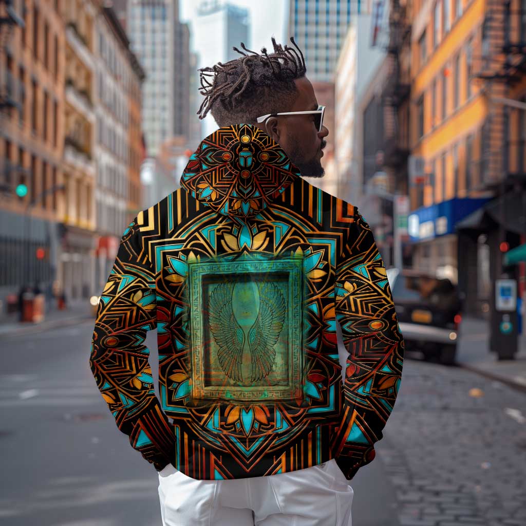 Ma’at Eye of Horus Hoodie Egyptian Feather Celebrating Truth