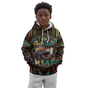 Ma’at Eye of Horus Kid Hoodie Egyptian Feather Celebrating Truth