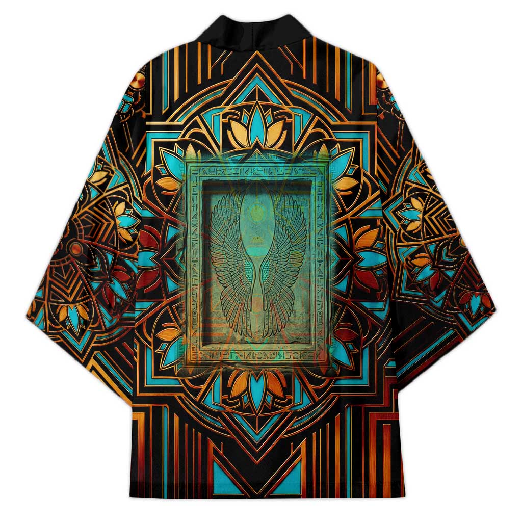 Ma’at Eye of Horus Kimono Egyptian Feather Celebrating Truth