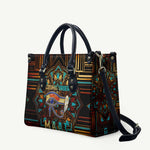 Ma’at Eye of Horus Leather Bag Egyptian Feather Celebrating Truth
