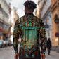 Ma’at Eye of Horus Long Sleeve Button Shirt Egyptian Feather Celebrating Truth
