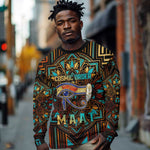 Ma’at Eye of Horus Long Sleeve Shirt Egyptian Feather Celebrating Truth