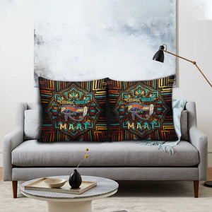 Ma’at Eye of Horus Pillow Cover Egyptian Feather Celebrating Truth