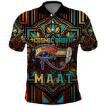 Ma’at Eye of Horus Polo Shirt Egyptian Feather Celebrating Truth