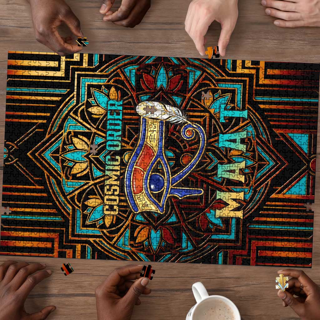 Ma’at Eye of Horus Puzzle Egyptian Feather Celebrating Truth
