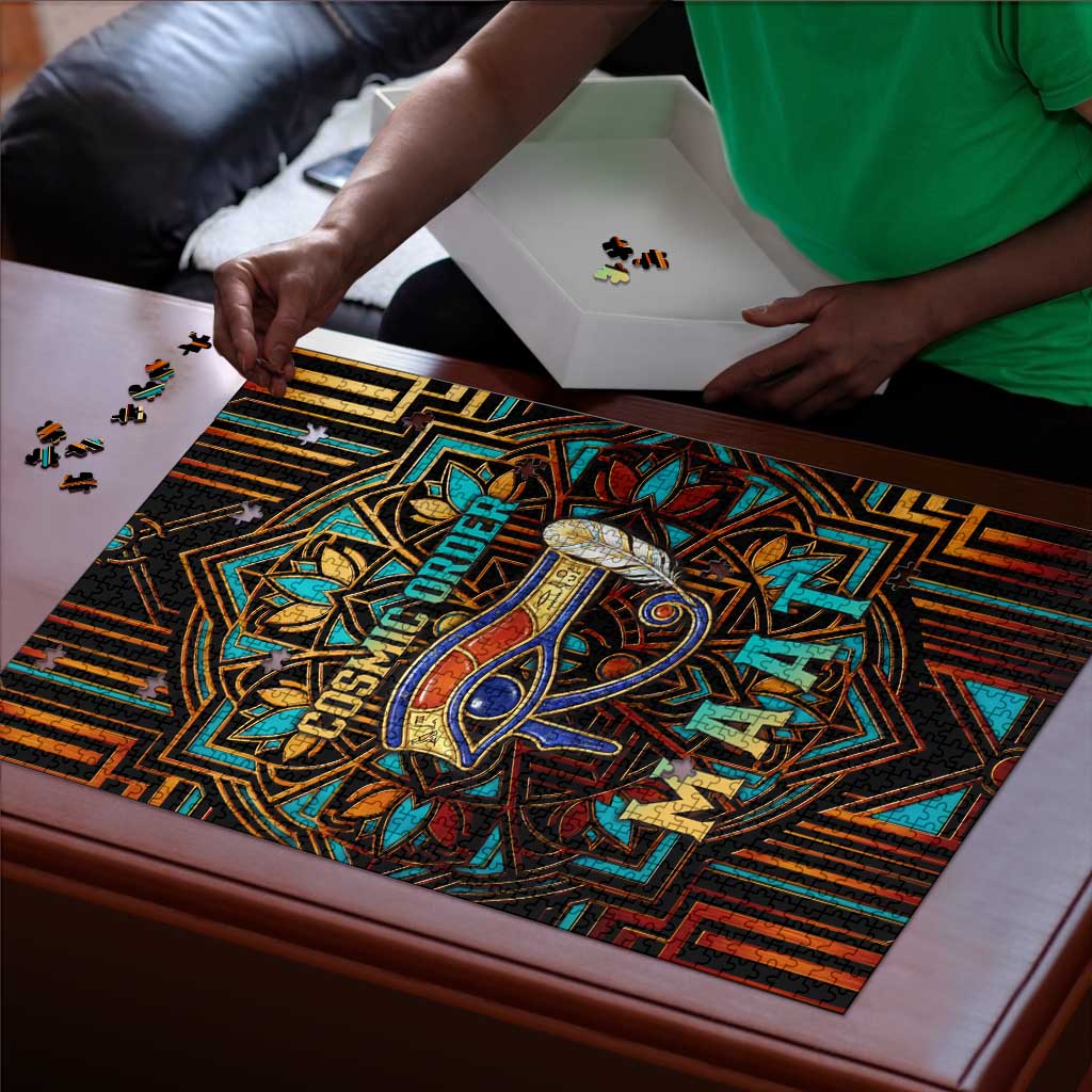 Ma’at Eye of Horus Puzzle Egyptian Feather Celebrating Truth