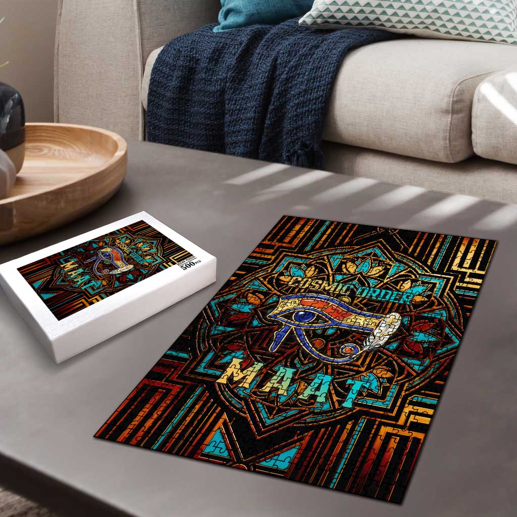 Ma’at Eye of Horus Puzzle Egyptian Feather Celebrating Truth