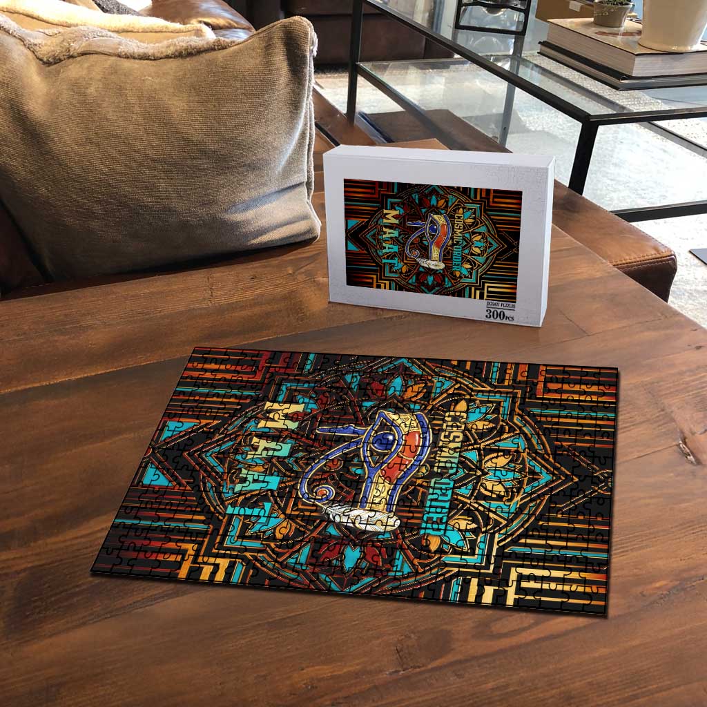Ma’at Eye of Horus Puzzle Egyptian Feather Celebrating Truth