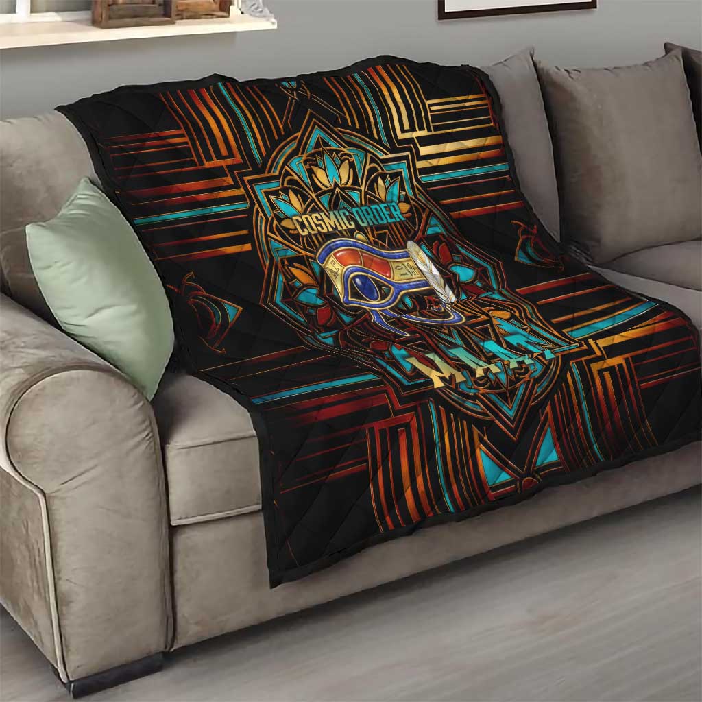 Ma’at Eye of Horus Quilt Egyptian Feather Celebrating Truth