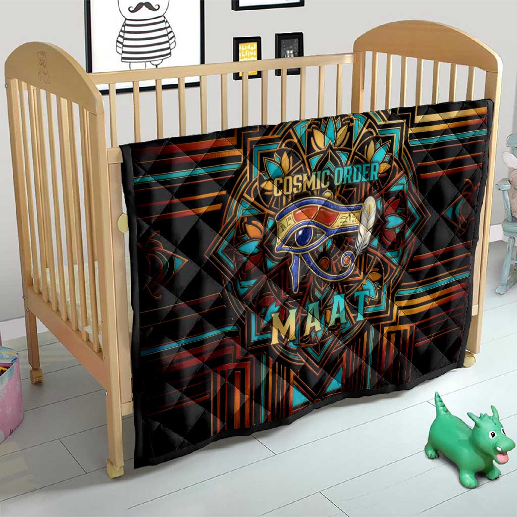 Ma’at Eye of Horus Quilt Egyptian Feather Celebrating Truth