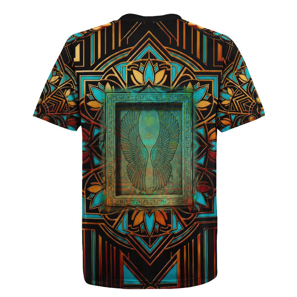 Ma’at Eye of Horus Rugby Jersey Egyptian Feather Celebrating Truth