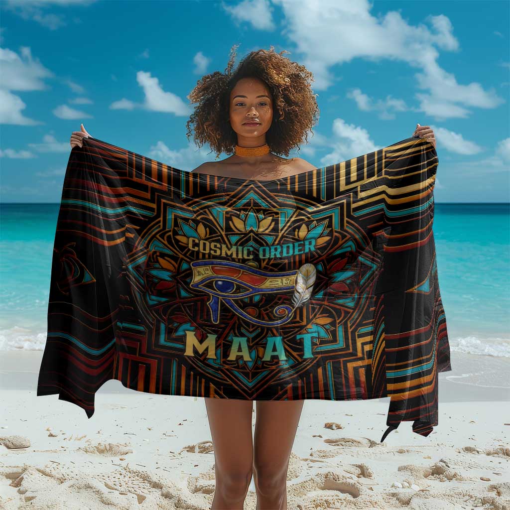 Ma’at Eye of Horus Sarong Egyptian Feather Celebrating Truth