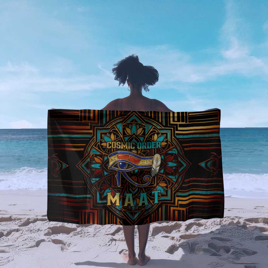 Ma’at Eye of Horus Sarong Egyptian Feather Celebrating Truth