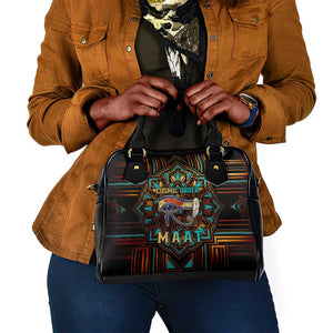 Ma’at Eye of Horus Shoulder Handbag Egyptian Feather Celebrating Truth