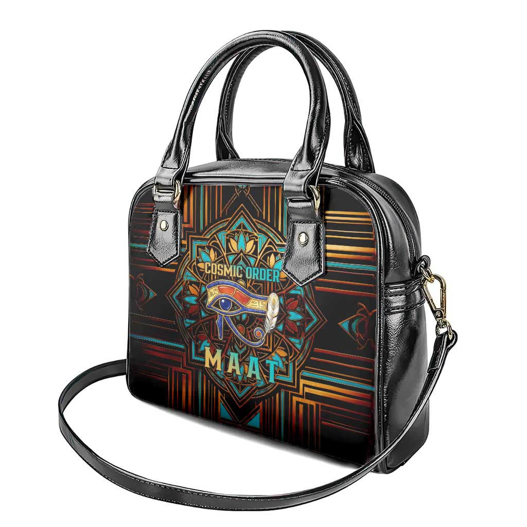 Ma’at Eye of Horus Shoulder Handbag Egyptian Feather Celebrating Truth