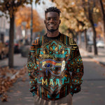 Ma’at Eye of Horus Sweatshirt Egyptian Feather Celebrating Truth