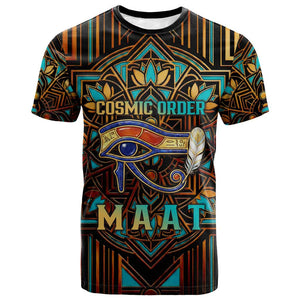 Ma’at Eye of Horus T shirt Egyptian Feather Celebrating Truth