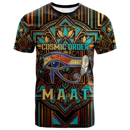 Ma’at Eye of Horus T shirt Egyptian Feather Celebrating Truth