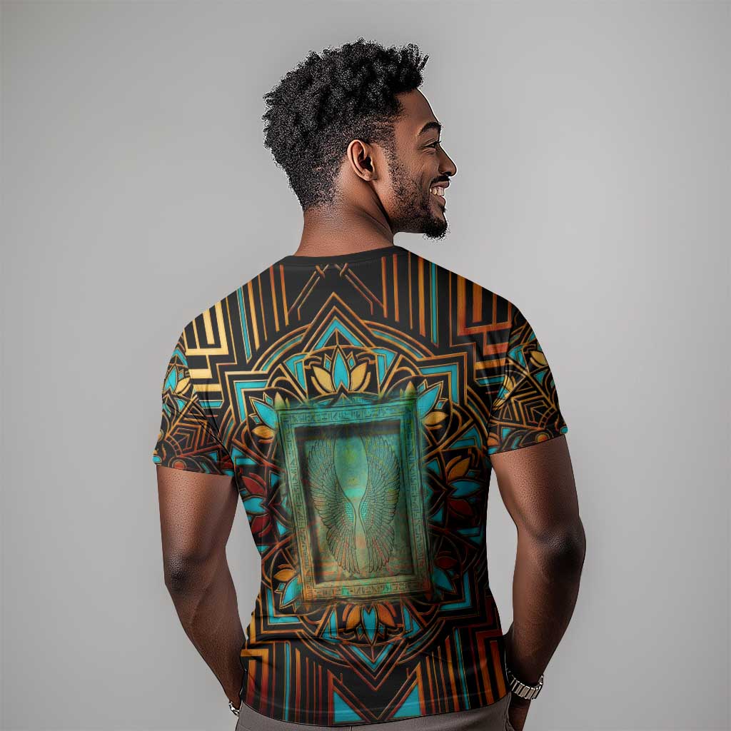 Ma’at Eye of Horus T shirt Egyptian Feather Celebrating Truth