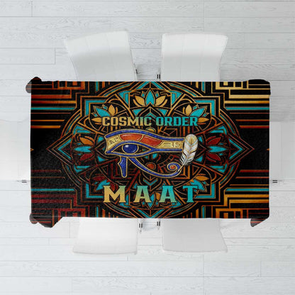 Ma’at Eye of Horus Tablecloth Egyptian Feather Celebrating Truth
