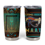 Ma’at Eye of Horus Tumbler Cup Egyptian Feather Celebrating Truth