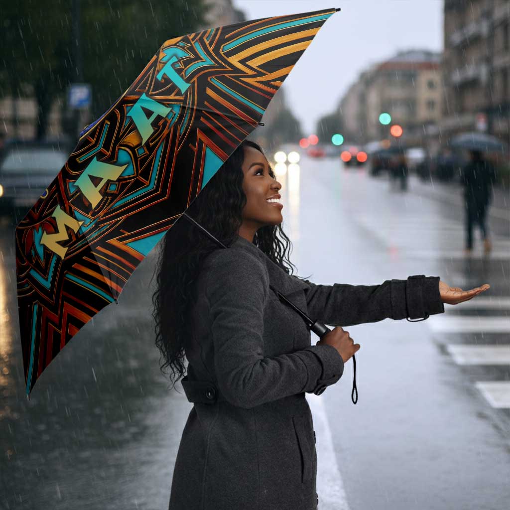 Ma’at Eye of Horus Umbrella Egyptian Feather Celebrating Truth
