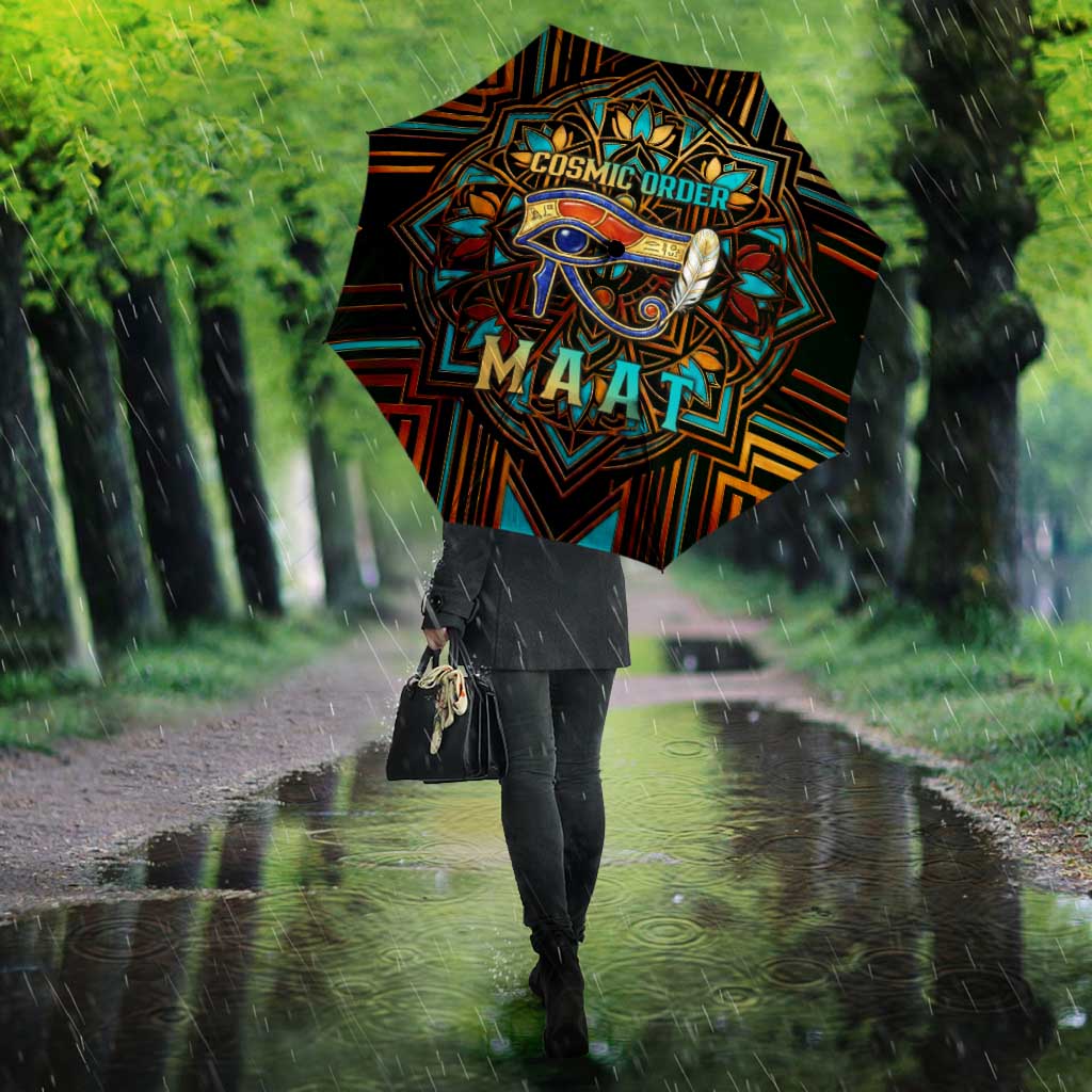 Ma’at Eye of Horus Umbrella Egyptian Feather Celebrating Truth