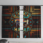 Ma’at Eye of Horus Window Curtain Egyptian Feather Celebrating Truth