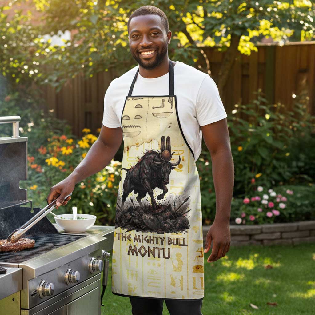 Montu Egyptian Apron War God Mighty Bull Symbol Ancient Power Hieroglyphic