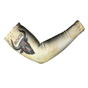 Montu Egyptian Arm Sleeves War God Mighty Bull Symbol Ancient Power Hieroglyphic