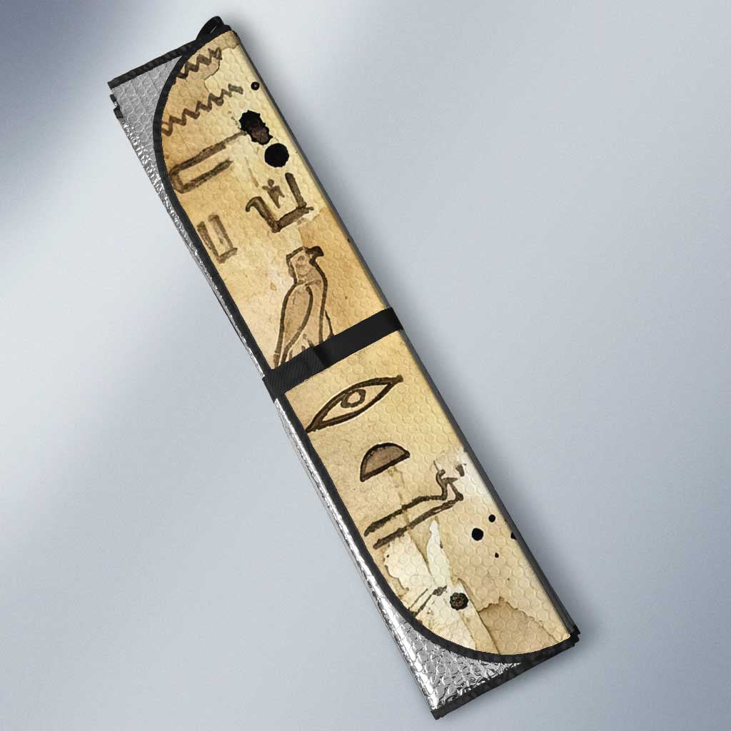 Montu Egyptian Auto Sun Shade War God Mighty Bull Symbol Ancient Power Hieroglyphic