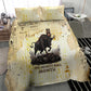Montu Egyptian Bedding Set War God Mighty Bull Symbol Ancient Power Hieroglyphic
