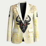 Montu Egyptian Blazer War God Mighty Bull Symbol Ancient Power Hieroglyphic